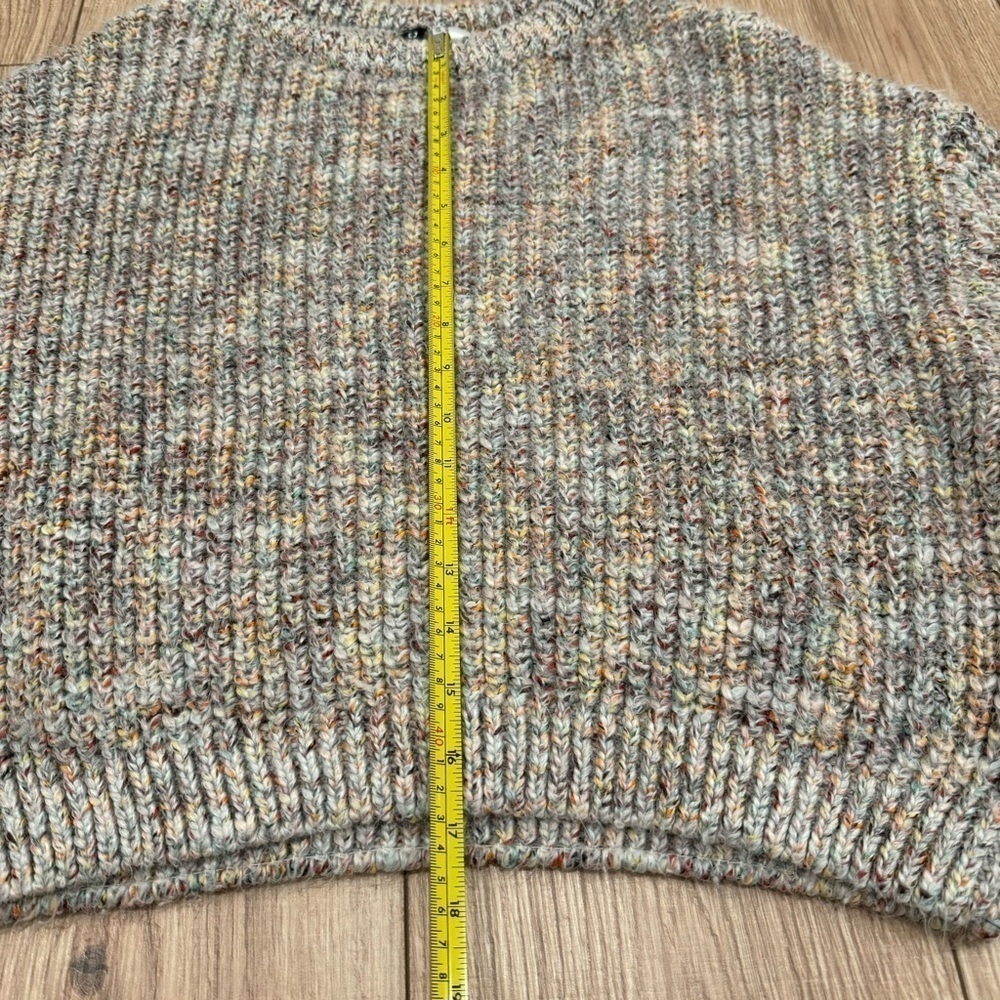 Divided Multicolor Cropped Sweater Colorblock Knit Women’s Medium - Picture 6 of 7